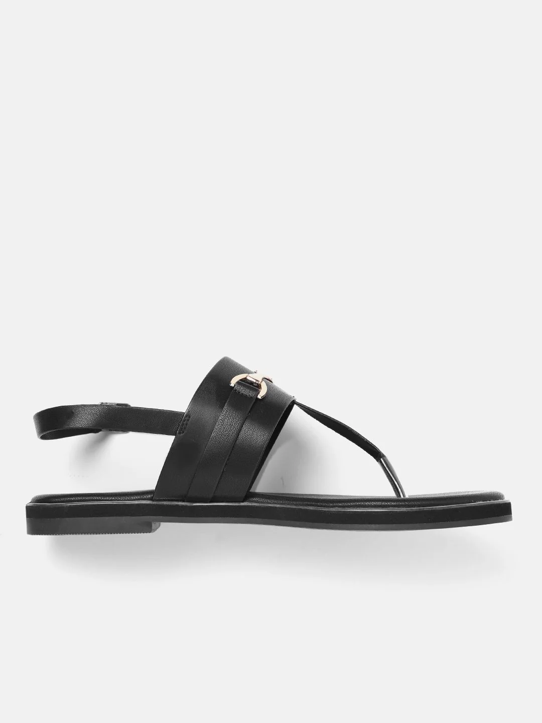 Lino Perros Metallic Detail T-Strap Flats - Image 2