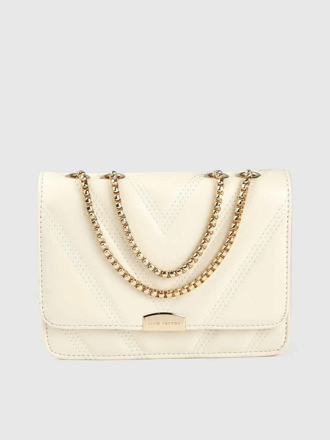 Lino Perros Off-White Quilted Shoulder Bag - Image 2