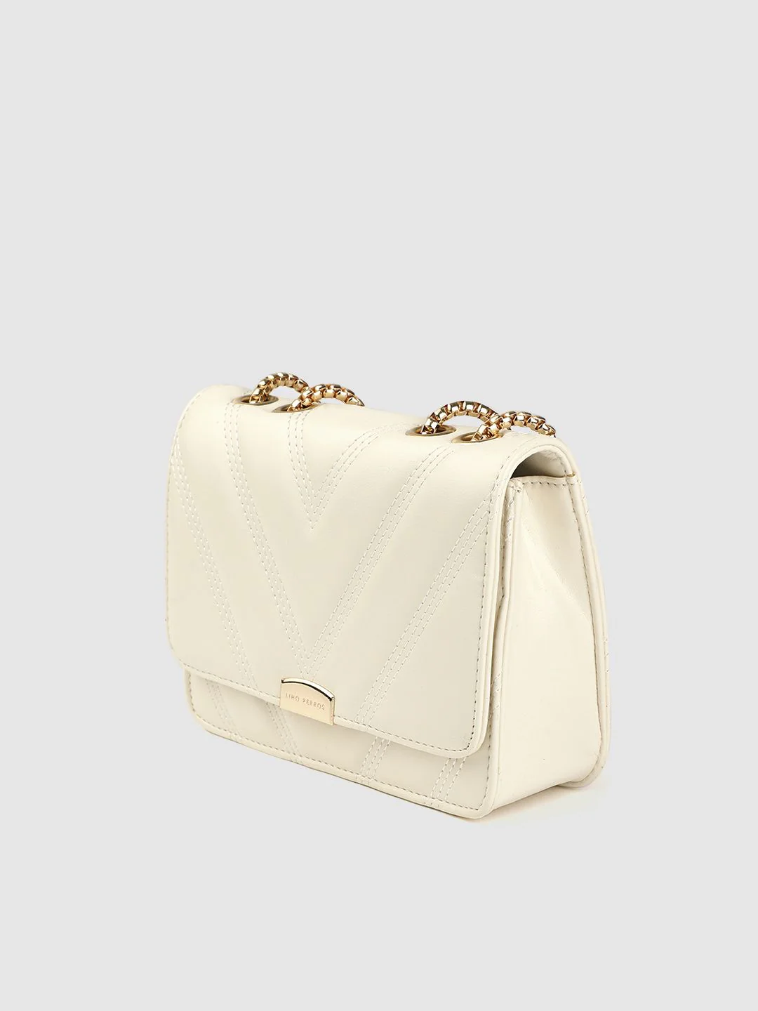 Lino Perros Off-White Quilted Shoulder Bag - Image 3