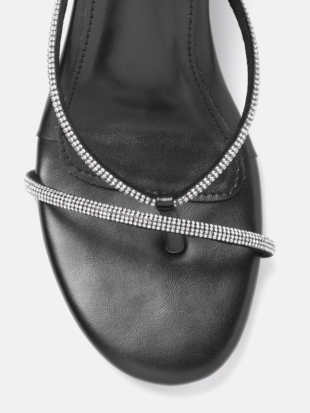 Lino Perros Rhinestones Embellished Party Slim Heels - Image 4