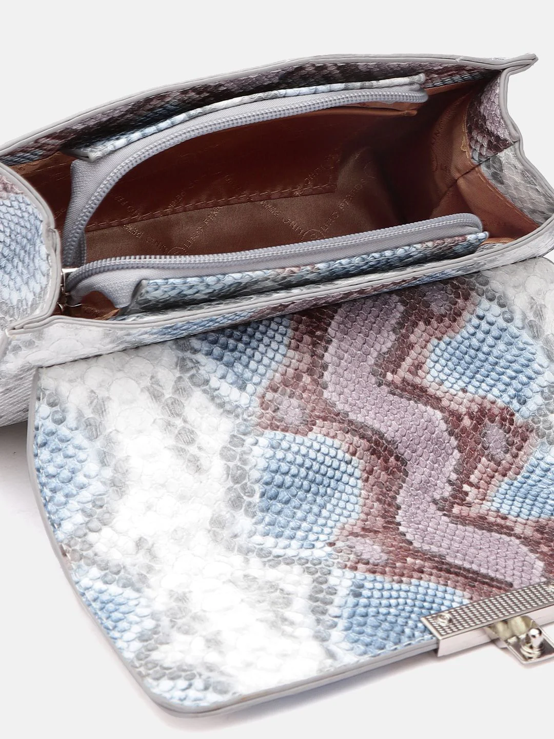 Lino Perros Snake Skin Textured Structured Sling Bag - Image 4
