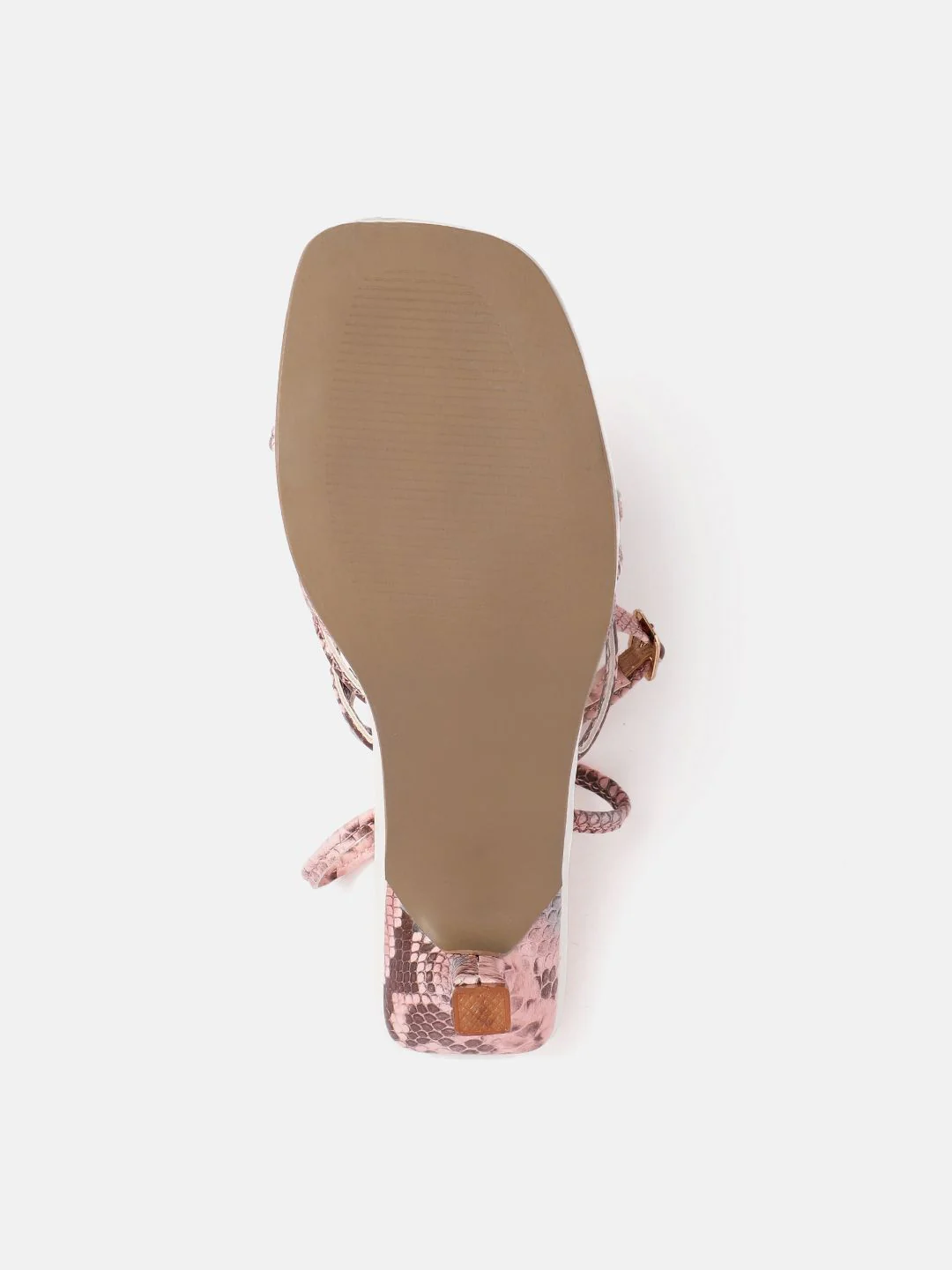 Lino Perros Snakeskin Print Strappy Slim Heels - Image 3