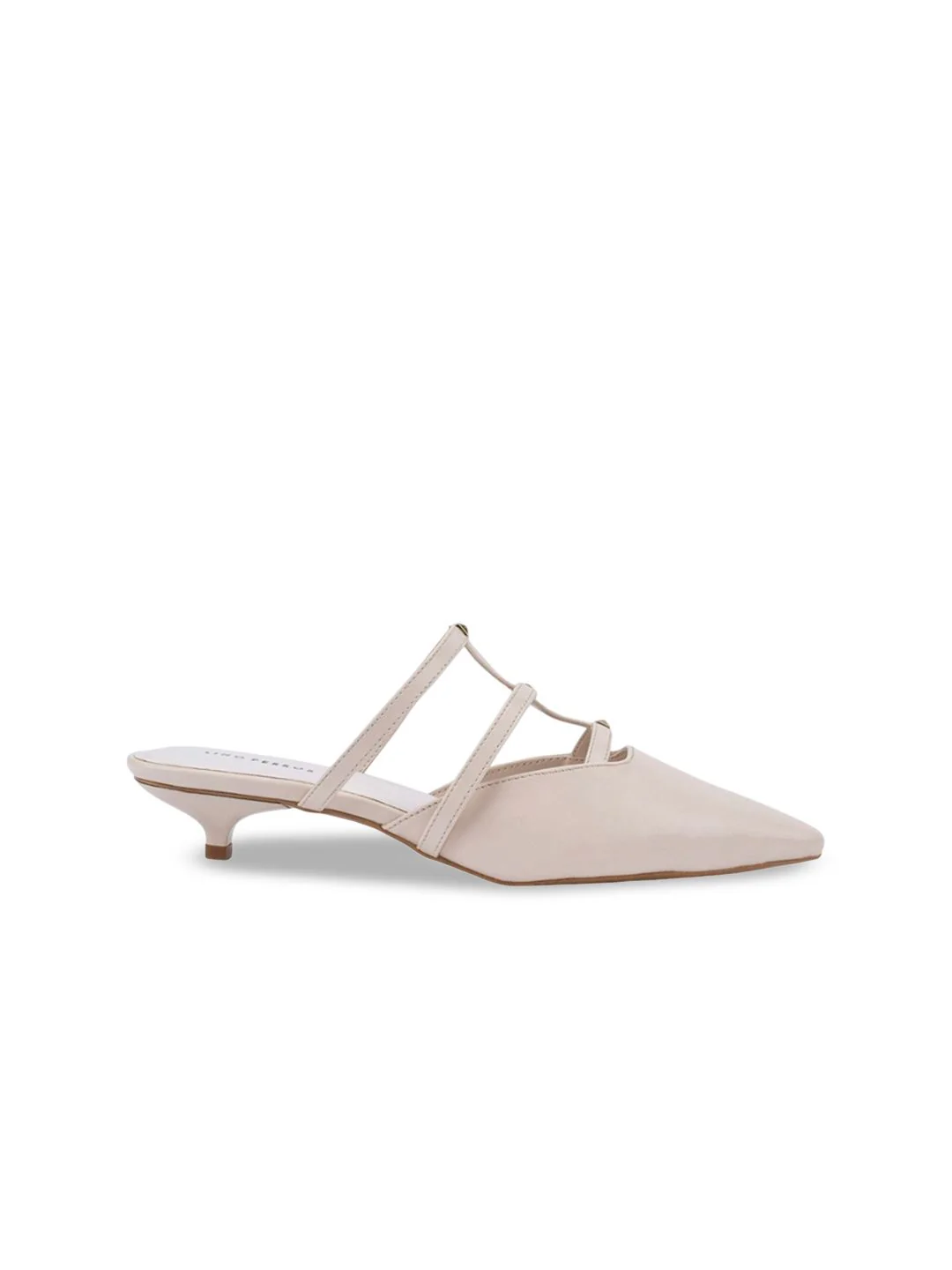 Lino Perros Solid Kitten Heel Open Back Mules - Image 3