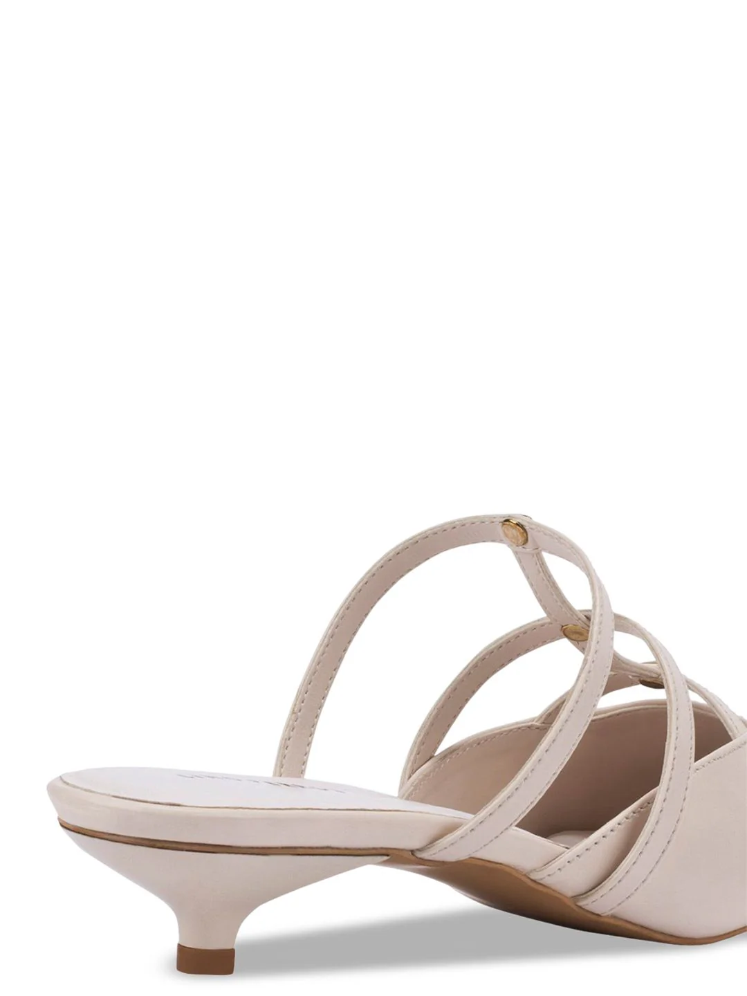 Lino Perros Solid Kitten Heel Open Back Mules - Image 6
