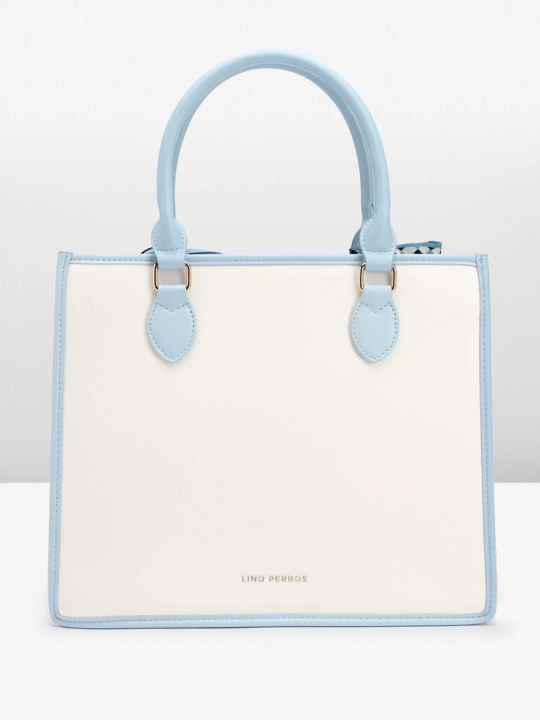 Lino Perros Structured Handheld Bag with Bow Detail - Image 3