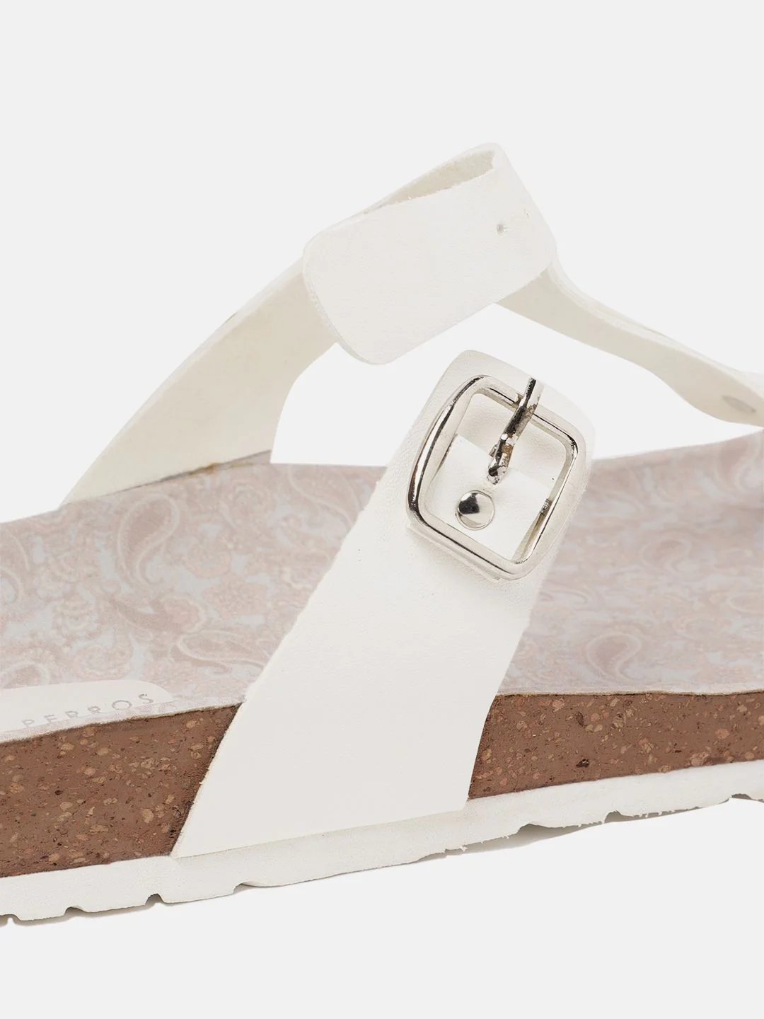Lino Perros T-Strap Flats with Buckle Detail - Image 4