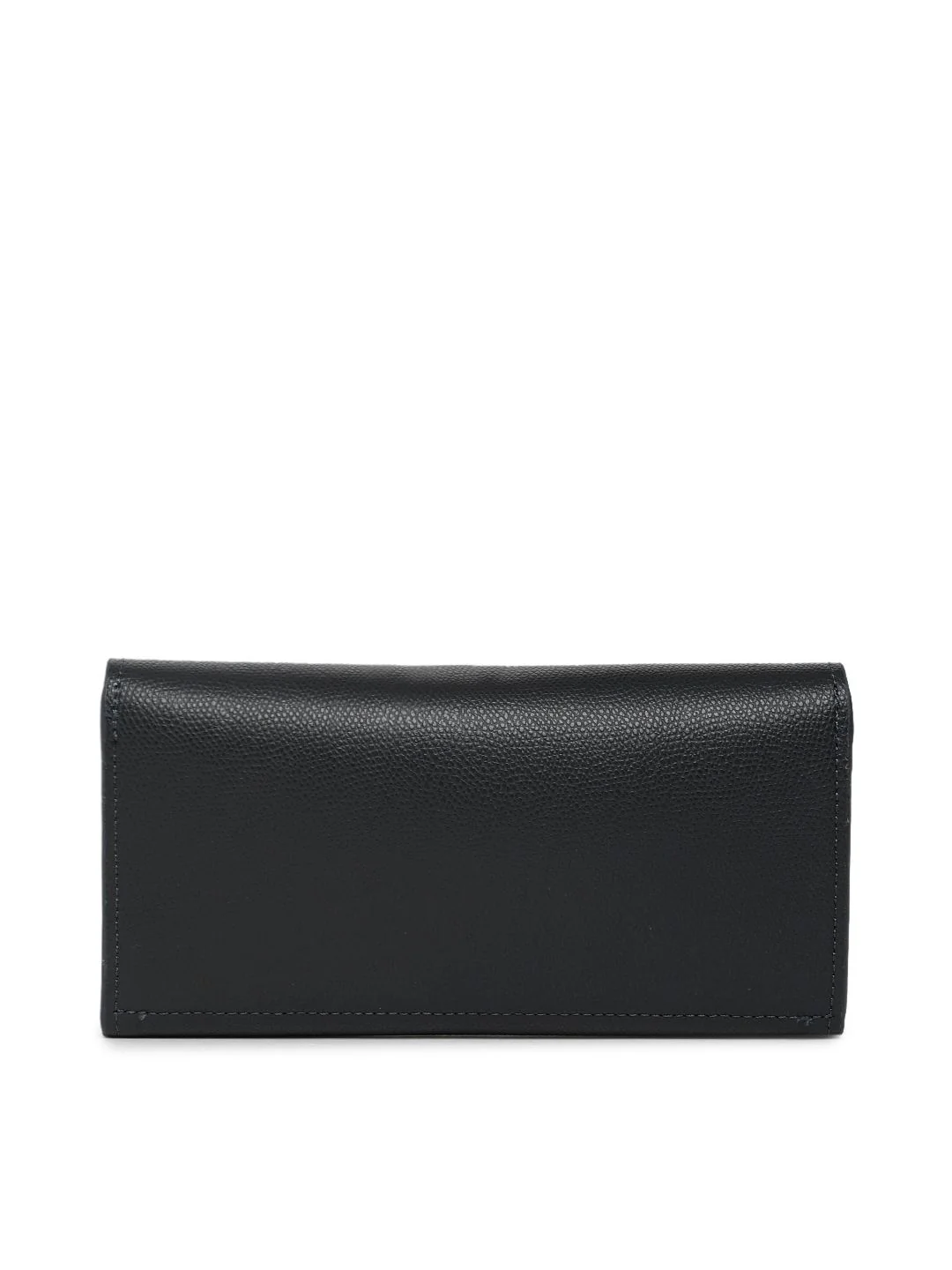 Lino Perros Women Black Solid Three Fold Wallet - Image 3