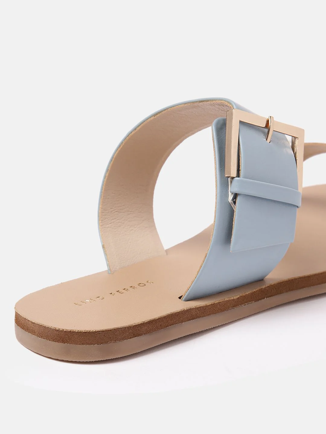 Lino Perros Women Colourblocked Open Toe Flats with Buckle Detail - Image 5