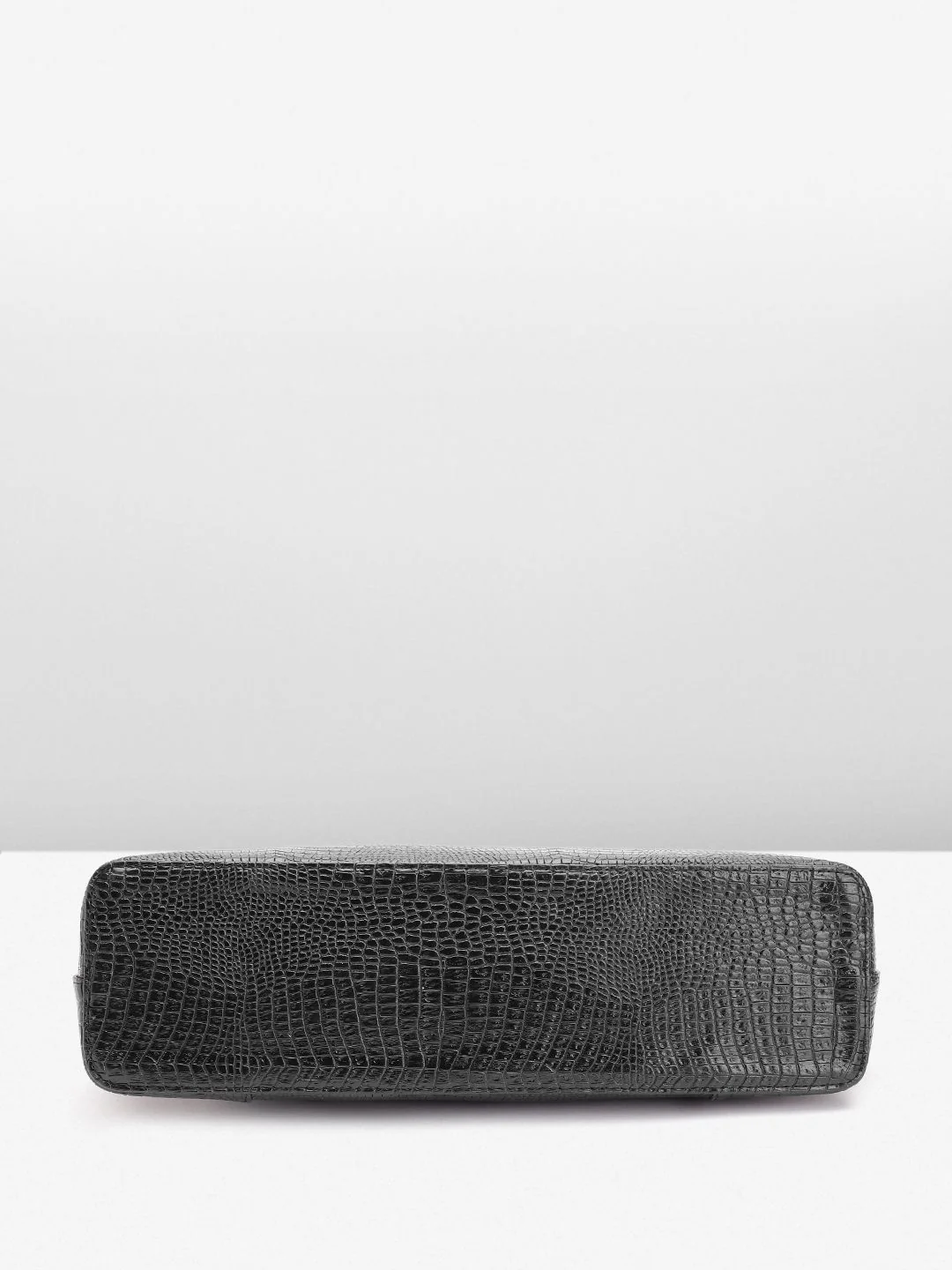 Lino Perros Women Croc Textured Structured Laptop Shoulder Bag - Image 5