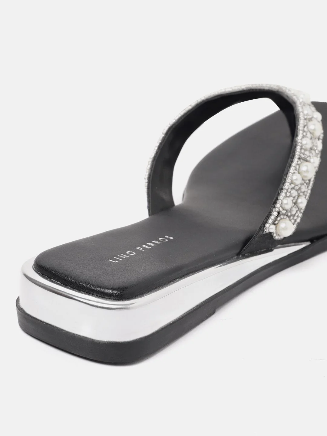 Lino Perros Women Embellished Open Toe Flats - Image 5