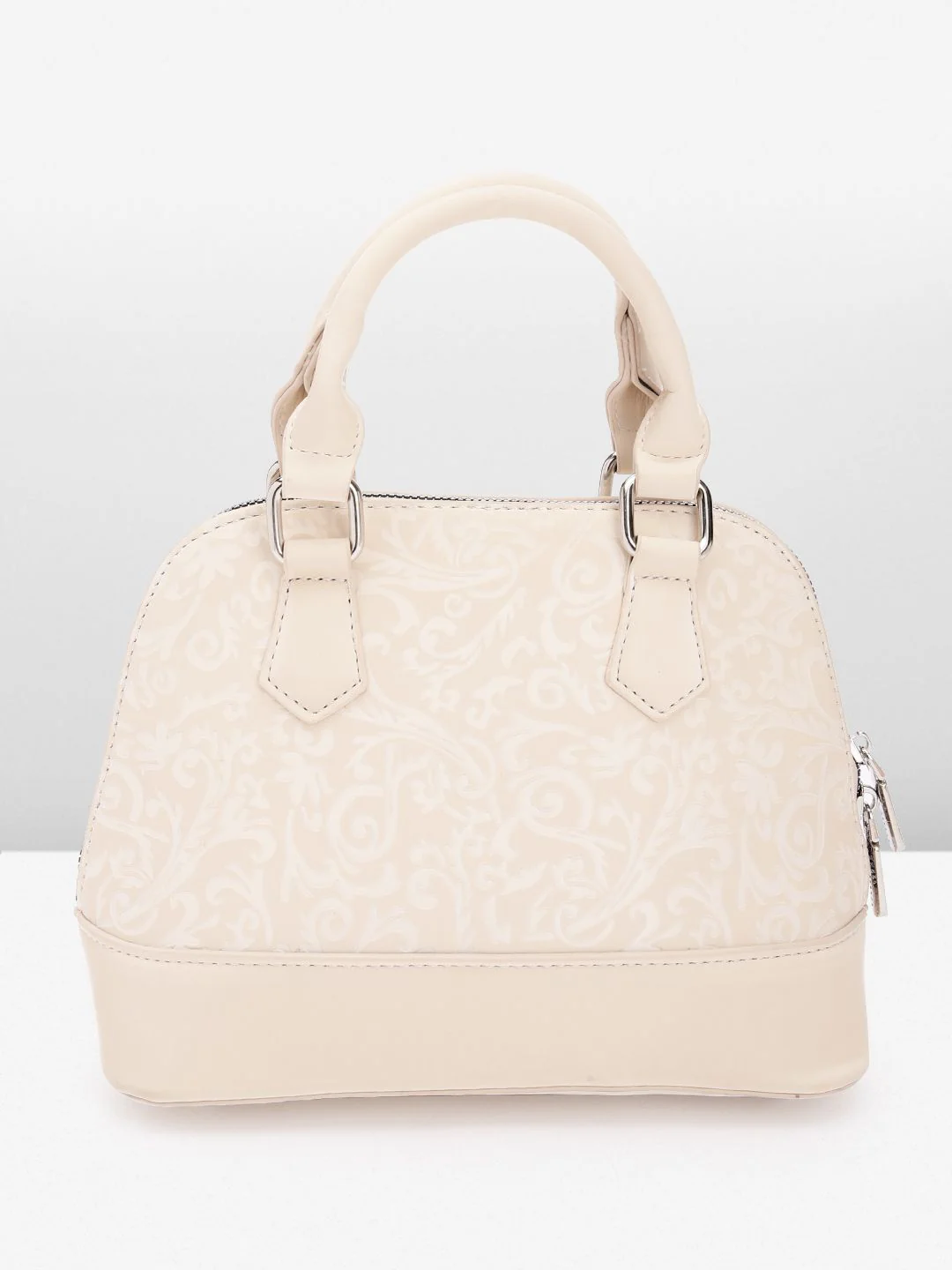 Lino Perros Women Floral Textured Structured Handheld Bag - Image 3