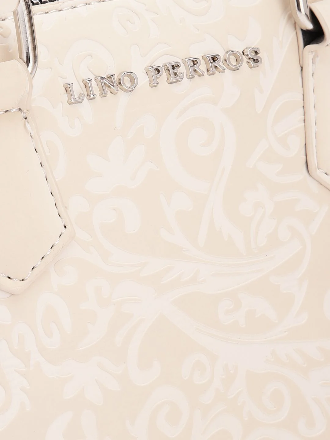 Lino Perros Women Floral Textured Structured Handheld Bag - Image 6