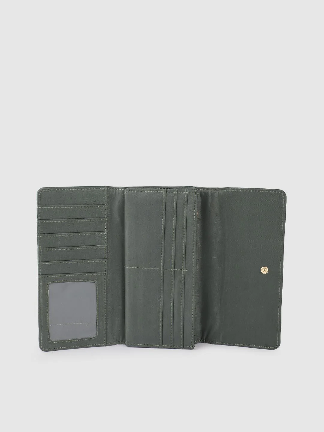 Lino Perros Women Laser Cut Detail Three Fold Wallet - Image 4