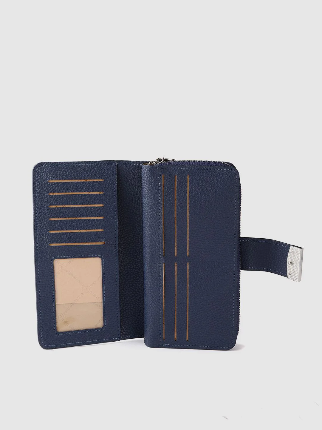 Lino Perros Women Navy Blue Two Fold Wallet - Image 5