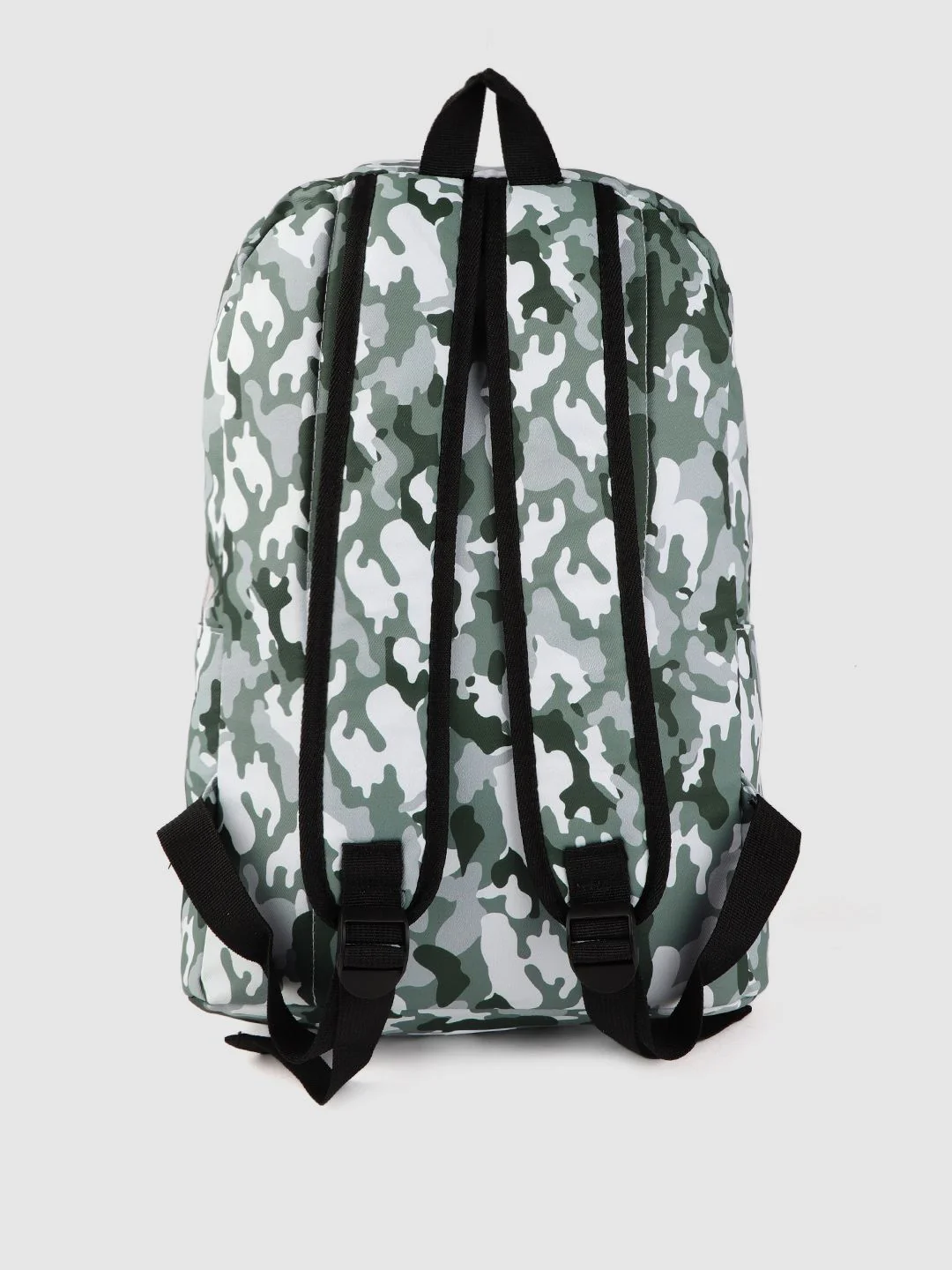 Lino Perros Women Olive Green & White Camouflage Print Laptop Backpack - Image 3