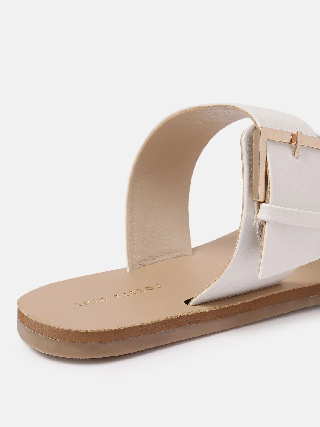 Lino Perros Women Open Toe Flats with Buckle Detail - Image 5
