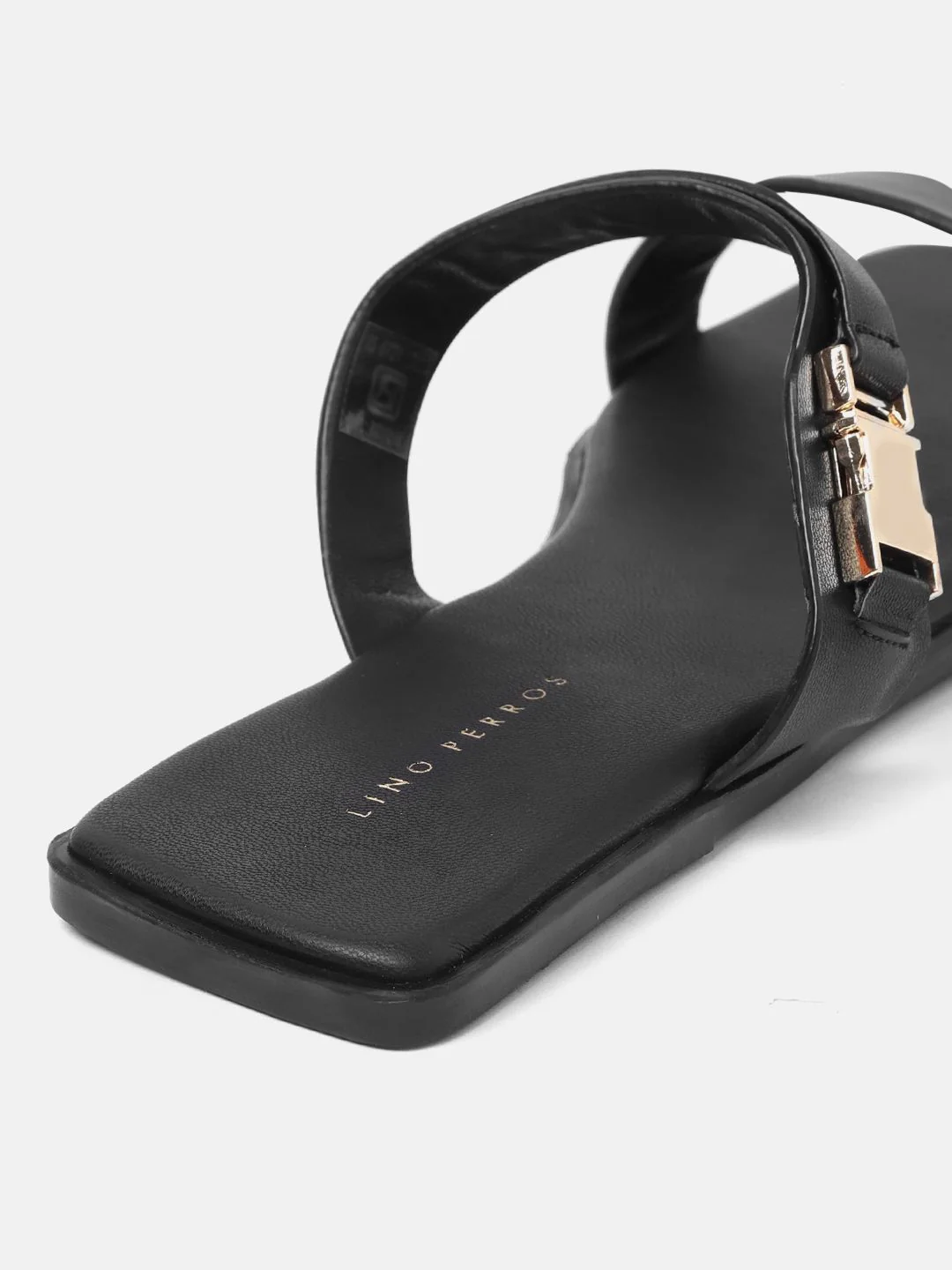 Lino Perros Women Open Toe Flats with Buckle Detail - Image 5
