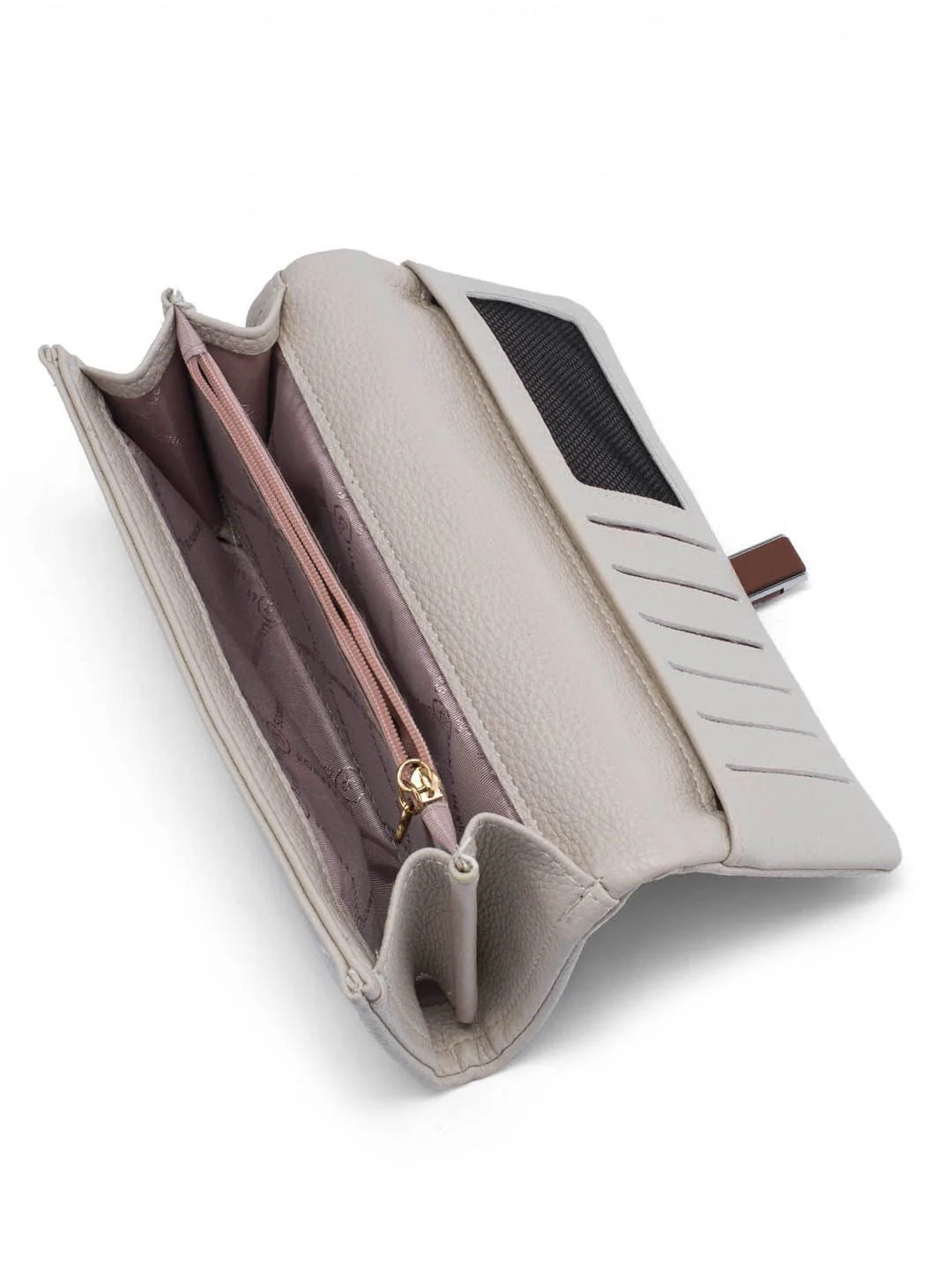 Lino Perros Women Solid Textured Envelope Wallets - Image 7