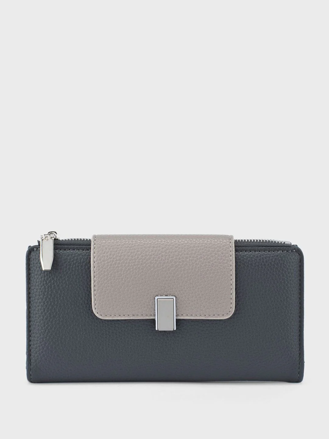 Lino Perros Women Textured Buckle Detail Two Fold Wallet - Image 2