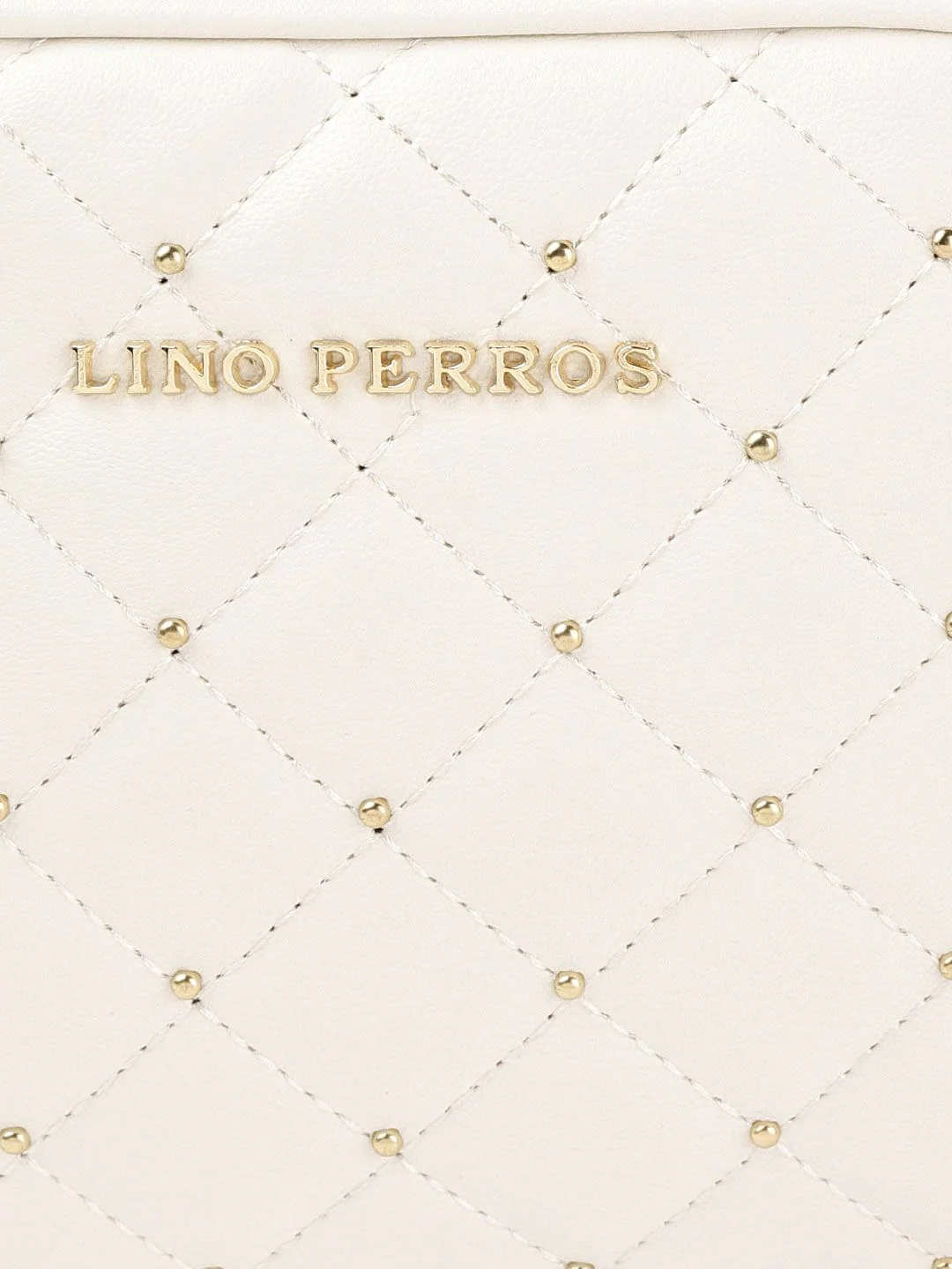 Lino Perros Women White Quilted Sling Bag - Image 7