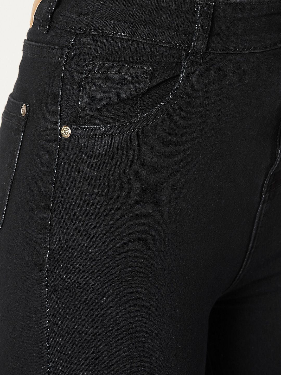 Miss Chase Women Black Skinny Fit High-Rise Clean Look Jeans - Image 4