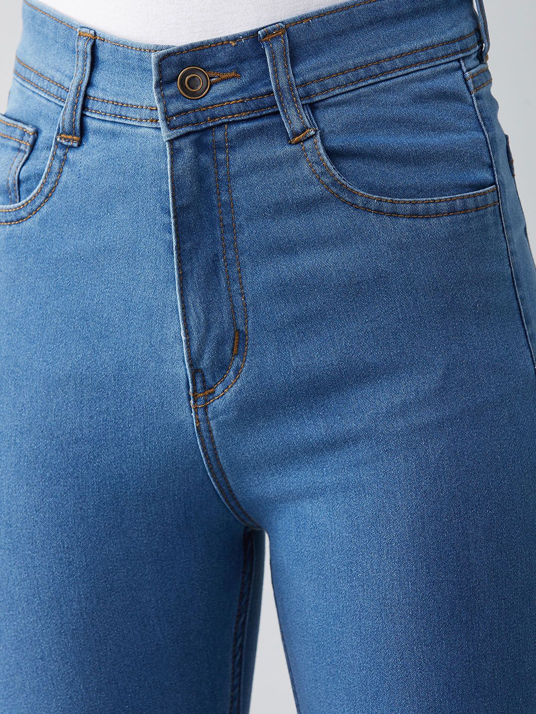 Miss Chase Women Blue Skinny Fit High-Rise Clean Look Jeans - Image 6