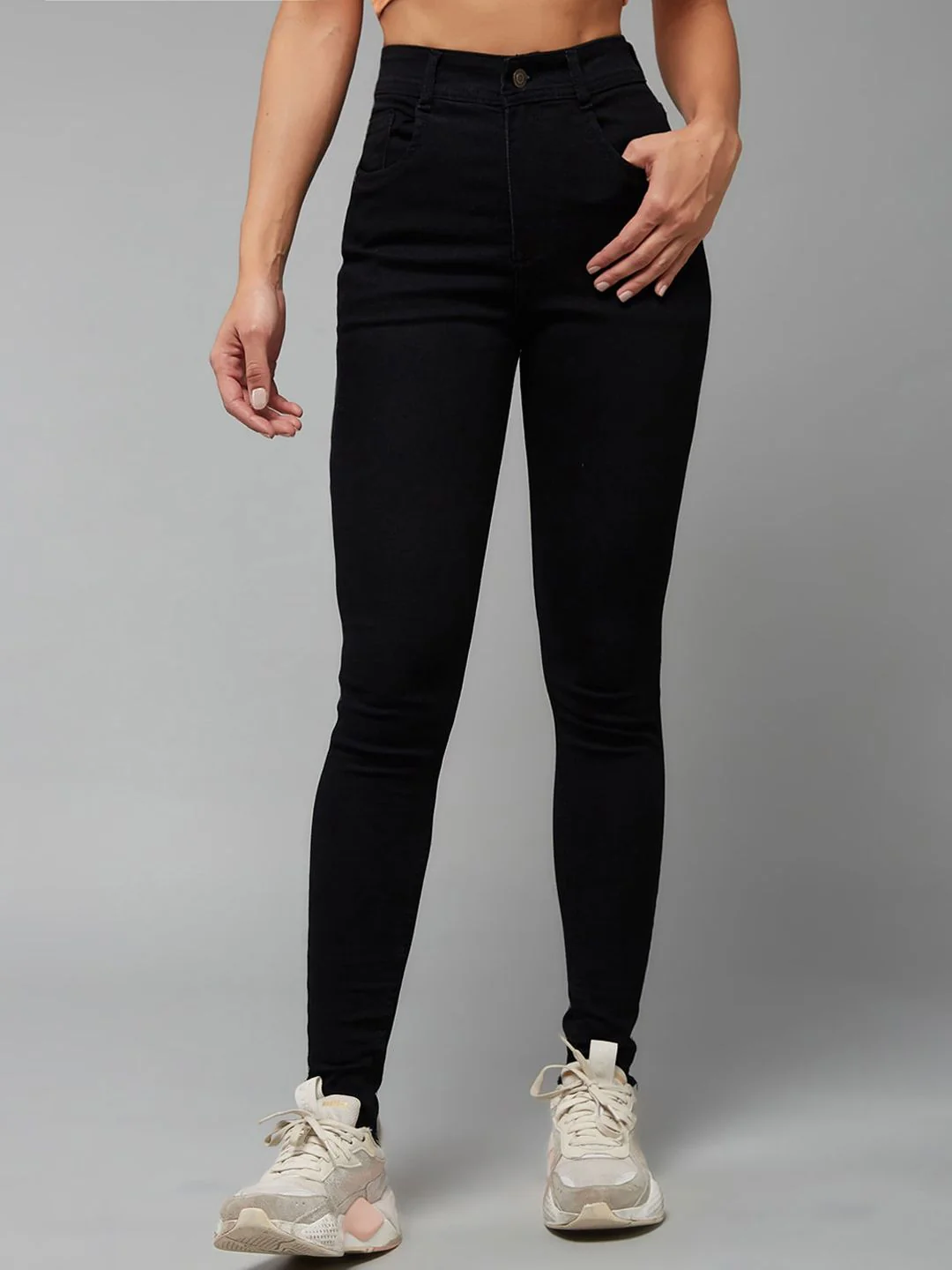 Miss Chase Women Slim Fit High-Rise Clean Look Stretchable Jeans - Image 2