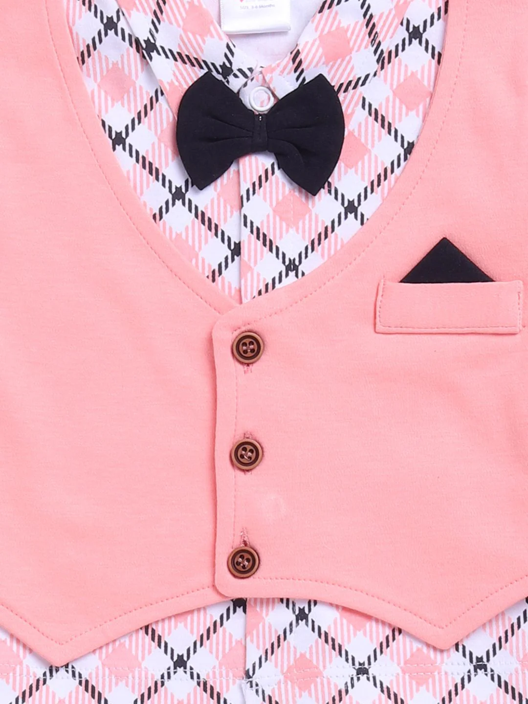 Moms Love Infant Boys Checked Pure Cotton Clothing Set - Image 3
