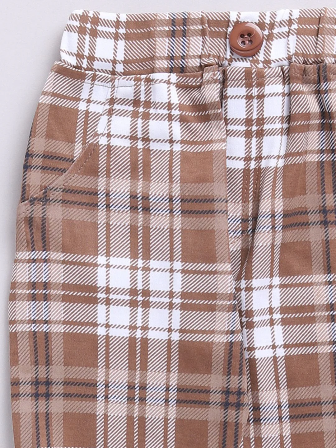 Moms Love Infant Boys Checked Pure Cotton Party Shirt & Trousers with Attached Waistcoat - Image 6