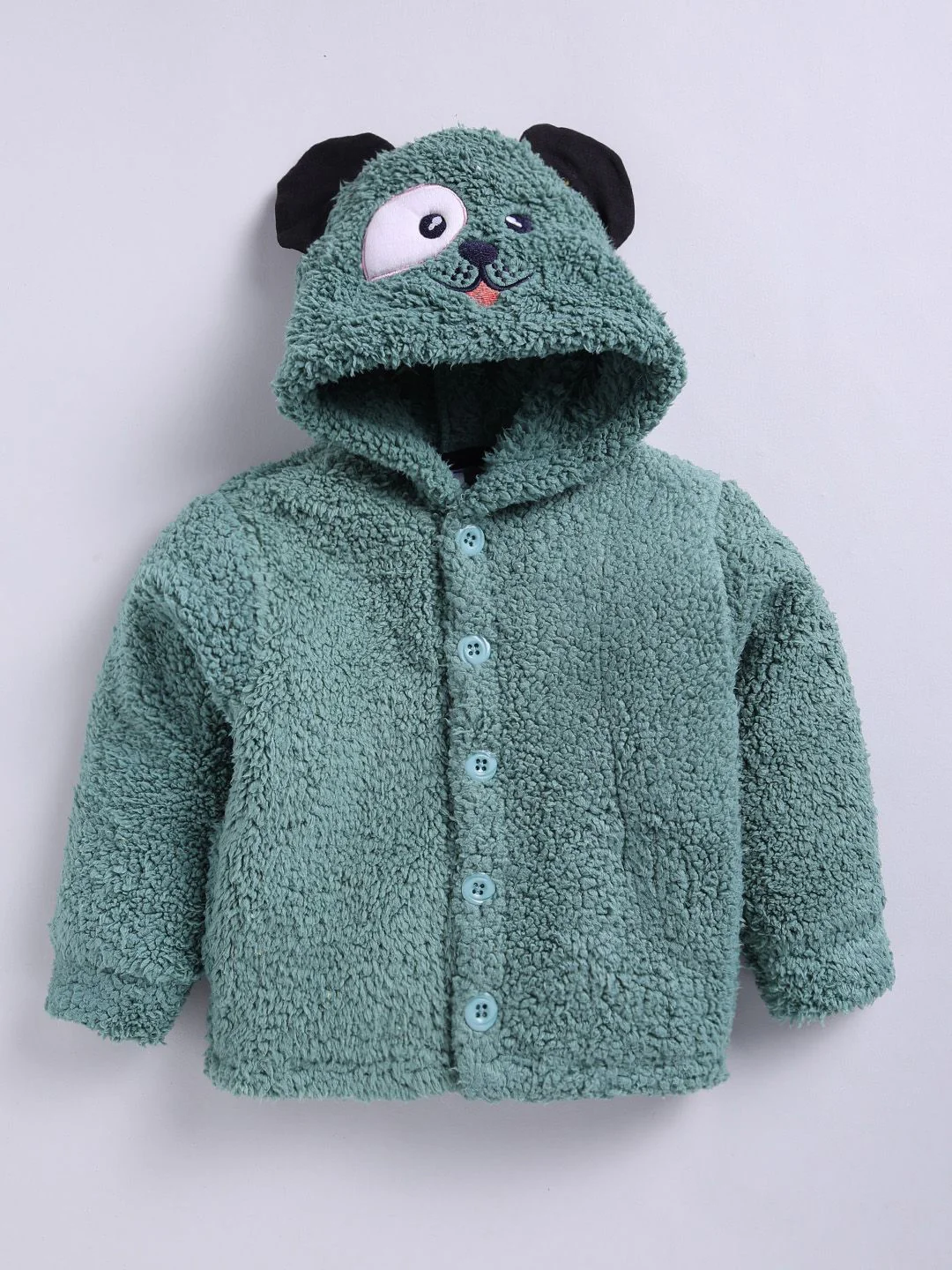 Moms Love Infant Boys Hooded Tailored Fleece Jacket - Image 2