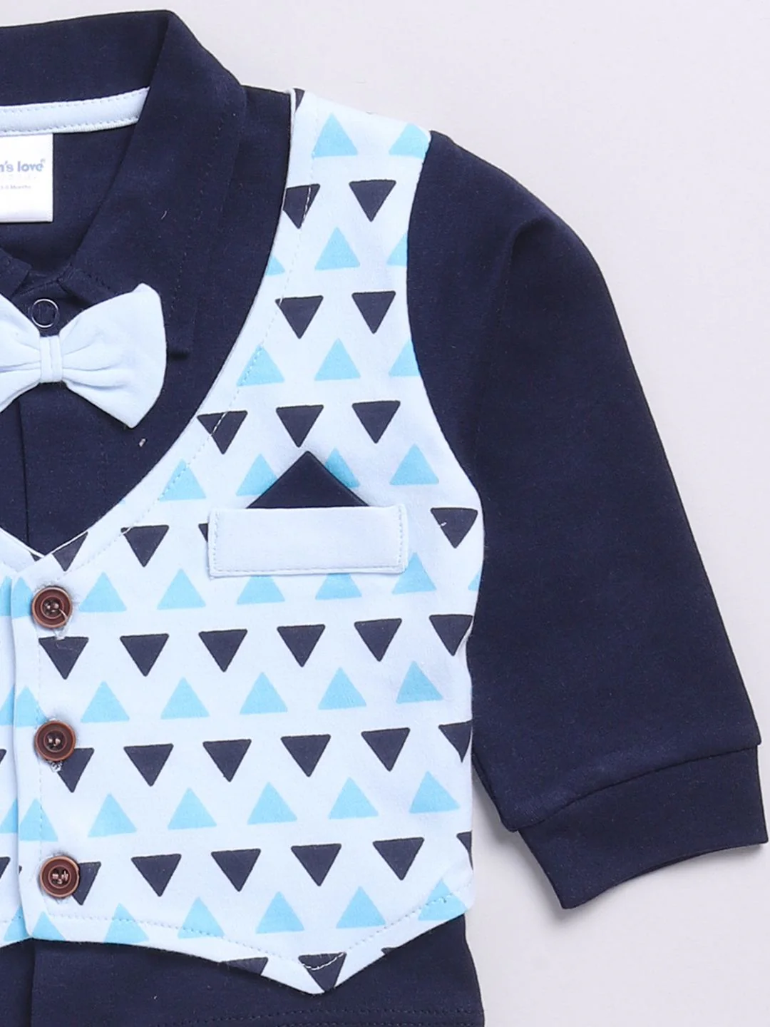 Moms Love Infant Boys Printed Pure Cotton Shirt with Joggers - Image 3