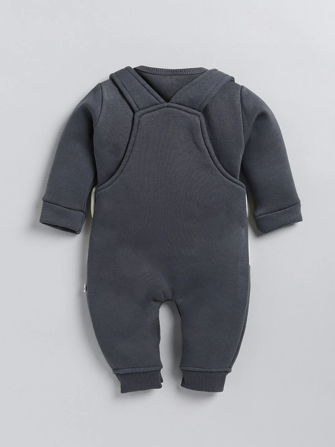 Moms Love Infant Boys Pure Cotton Applique Detail Dungaree With Sweatshirt - Image 2
