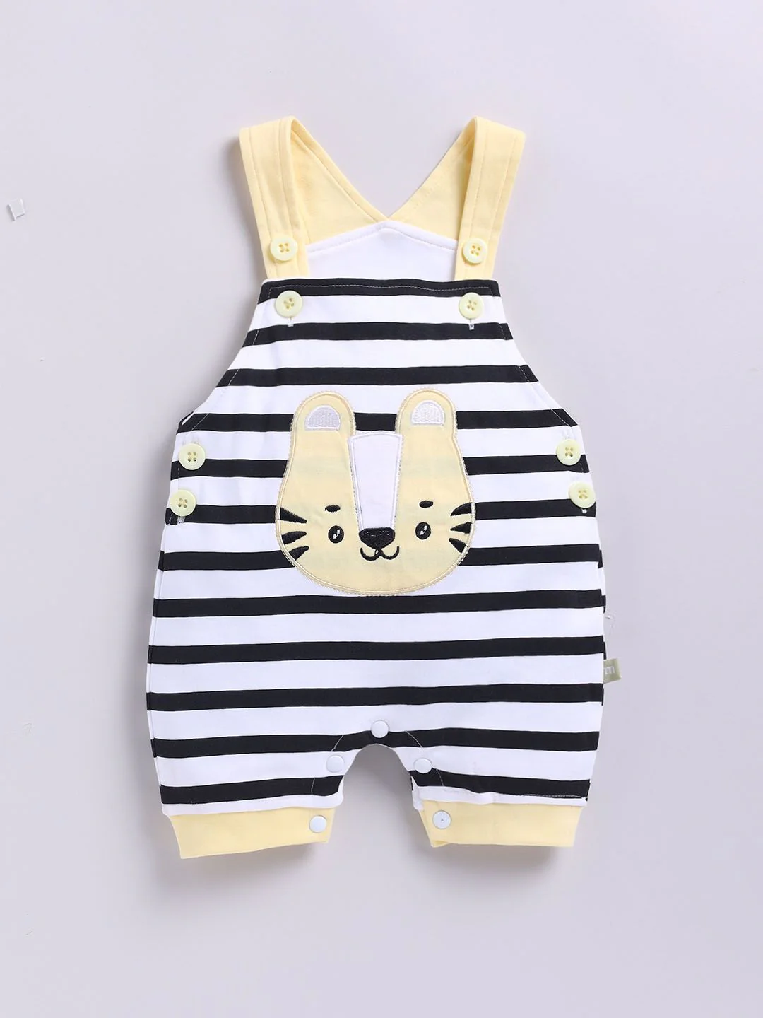 Moms Love Infant Boys Pure Cotton Striped Rompers - Image 4