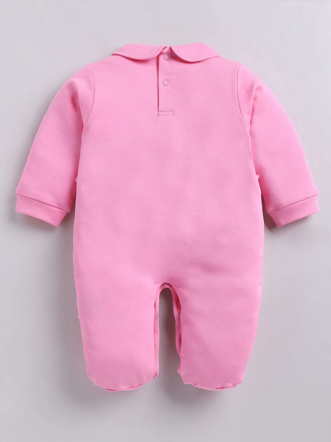 Moms Love Infant Girls Bow Detail Printed Sleepsuit - Image 3