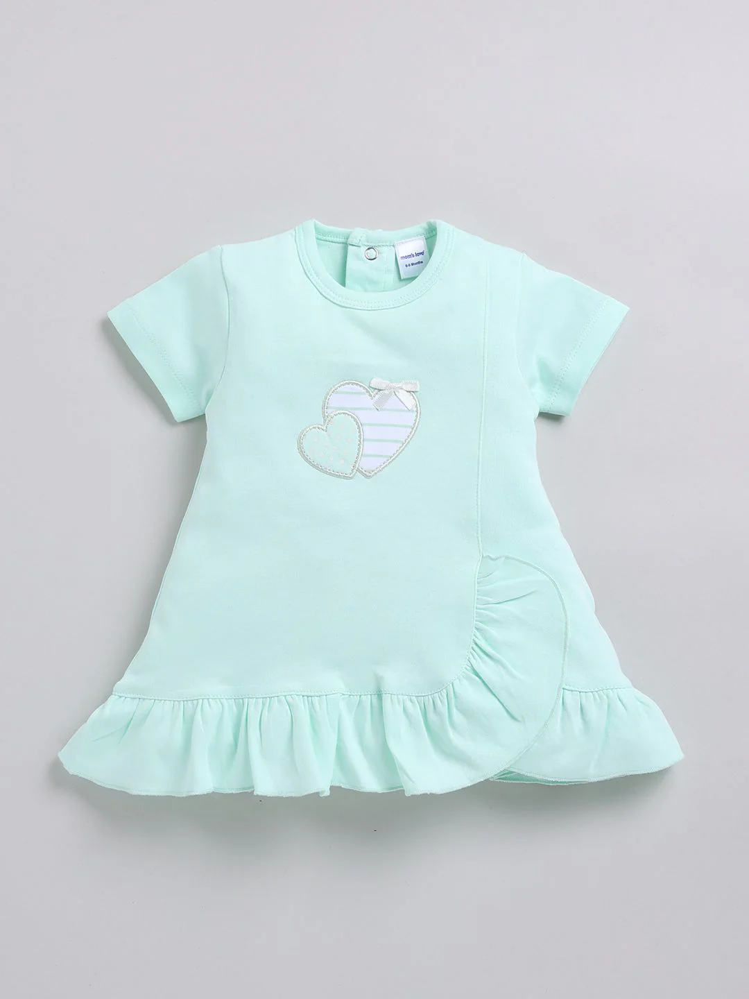 Moms Love Infant Girls Cotton A-Line Dress With Shorts - Image 2