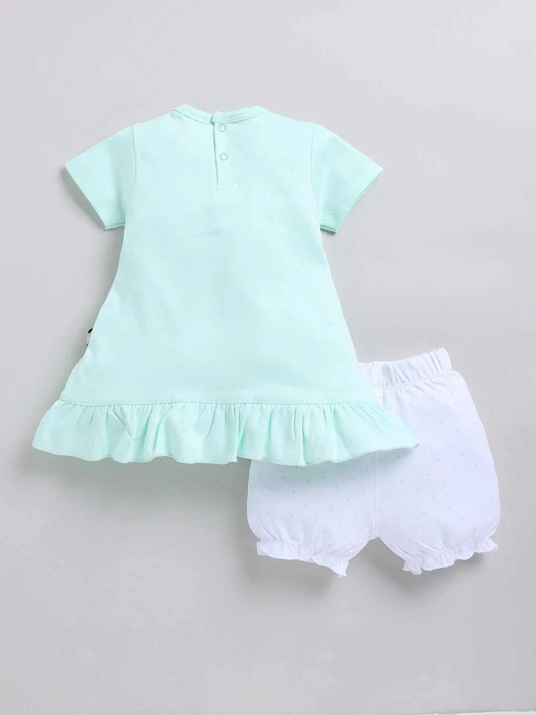 Moms Love Infant Girls Cotton A-Line Dress With Shorts - Image 3