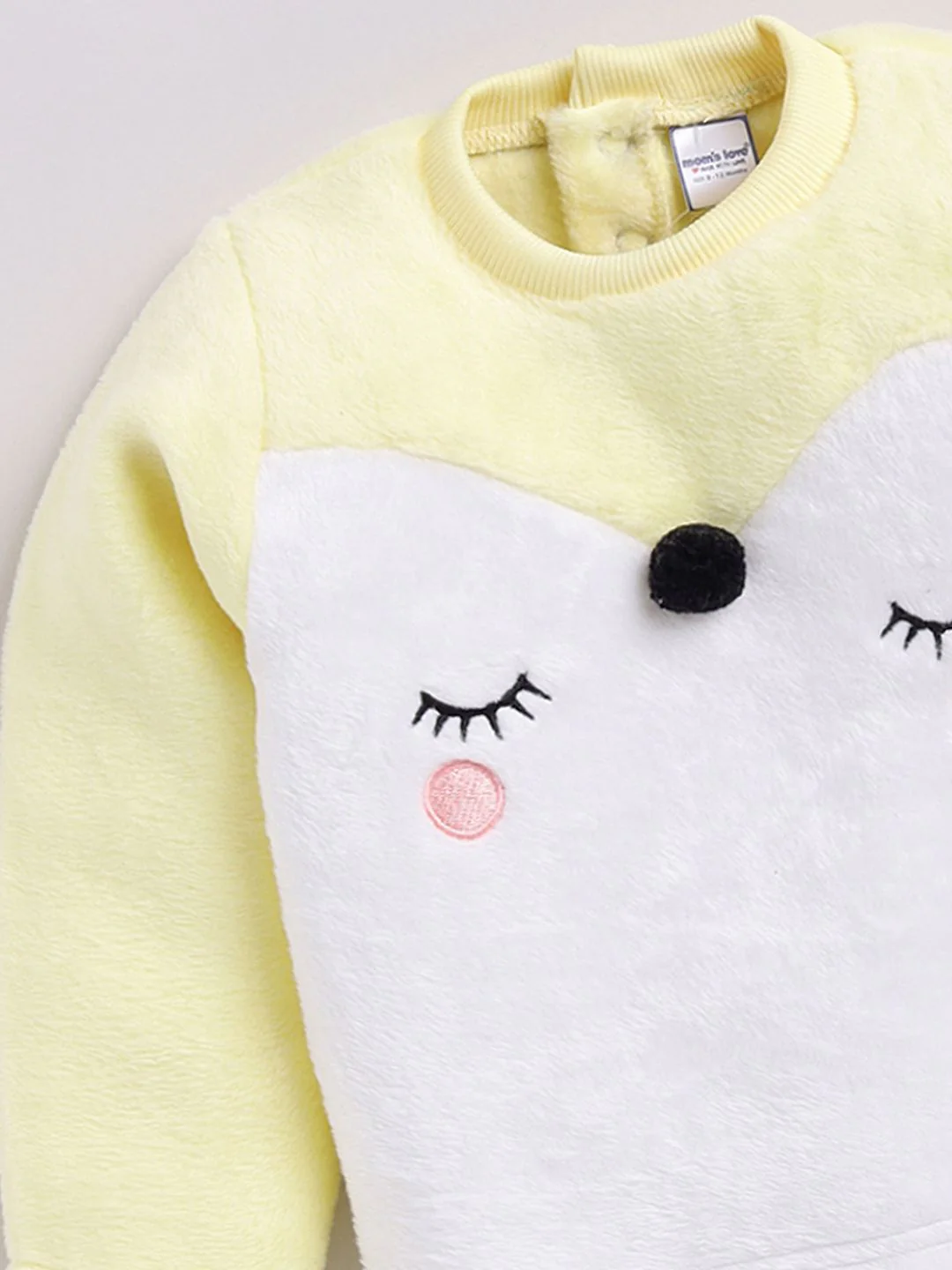 Moms Love Infant Girls Embroidered Pure Cotton Sweatshirt - Image 4