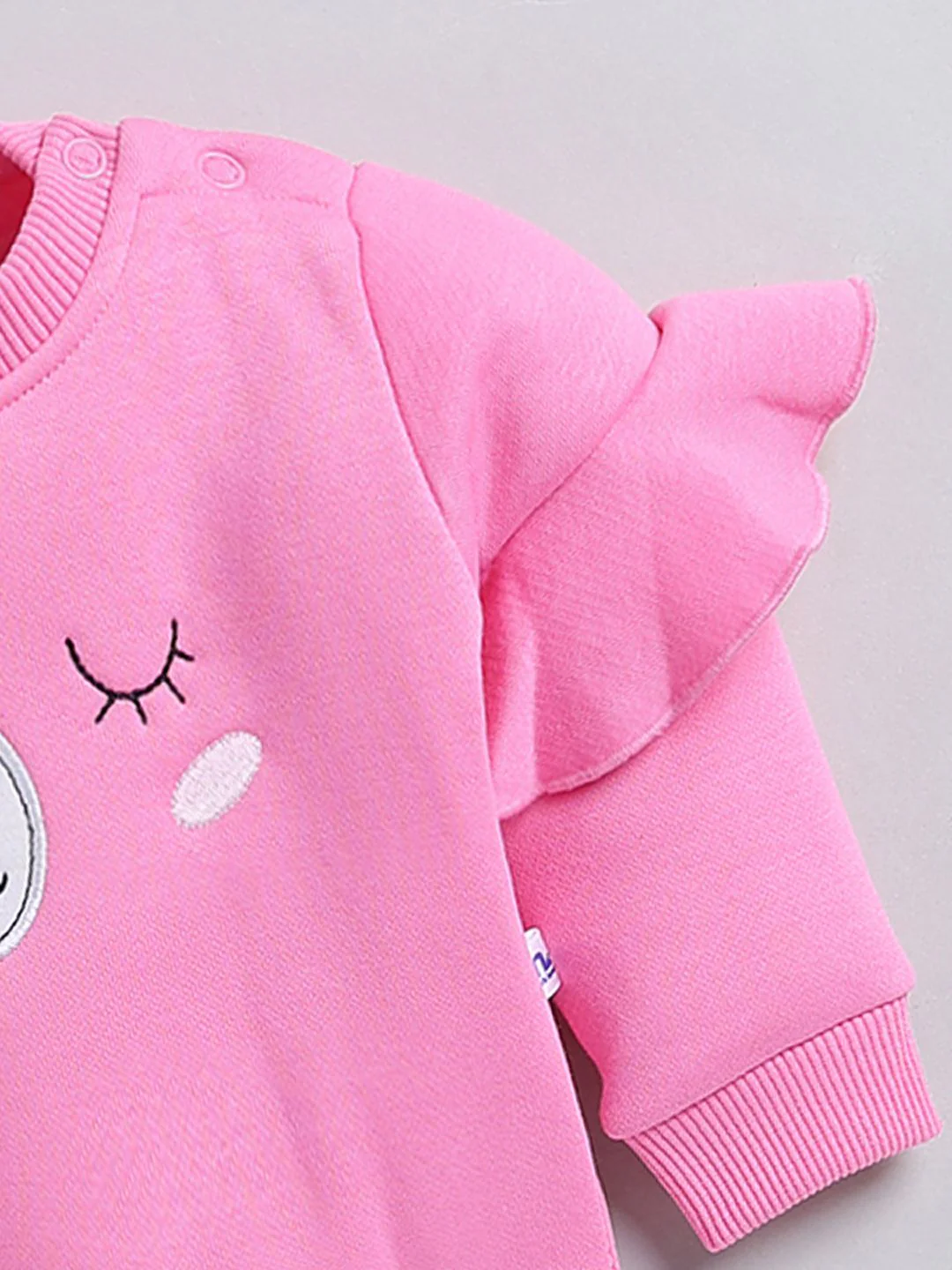 Moms Love Infant Girls Embroidered Pure Cotton Sweatshirt - Image 5