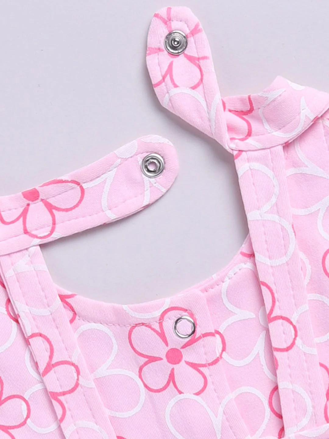 Moms Love Infant Girls Floral Print Pure Cotton Fit & Flare Dress - Image 4