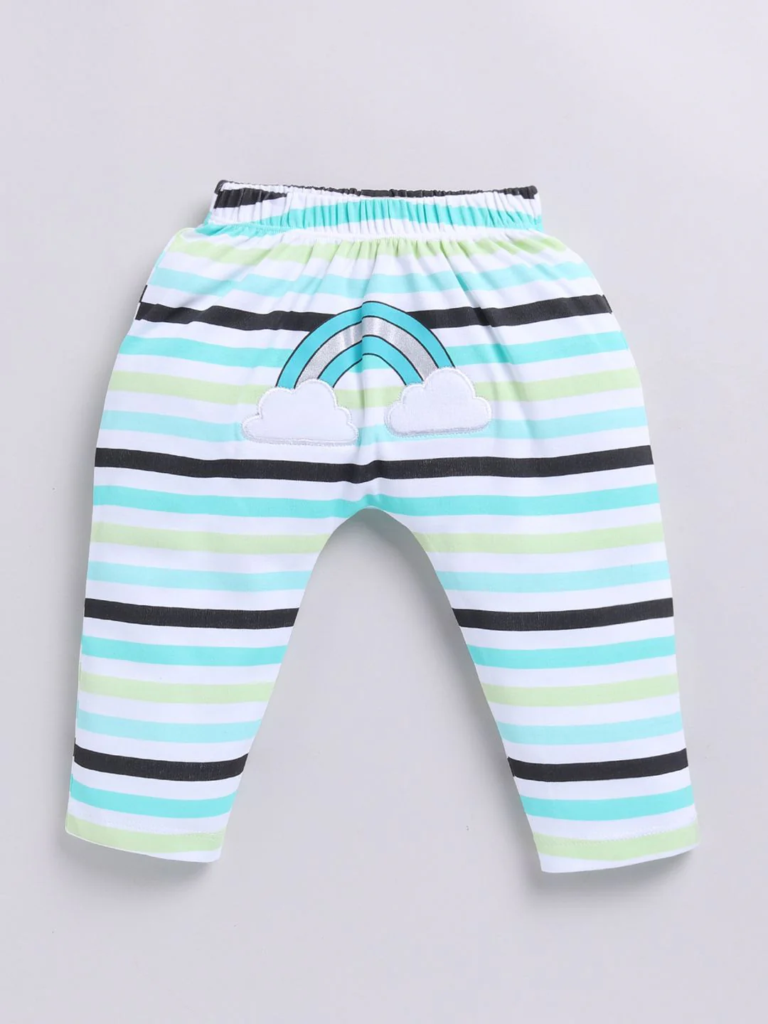 Moms Love Infant Girls Pure Cotton Printed Puffed Sleeves Top with Trousers - Image 4