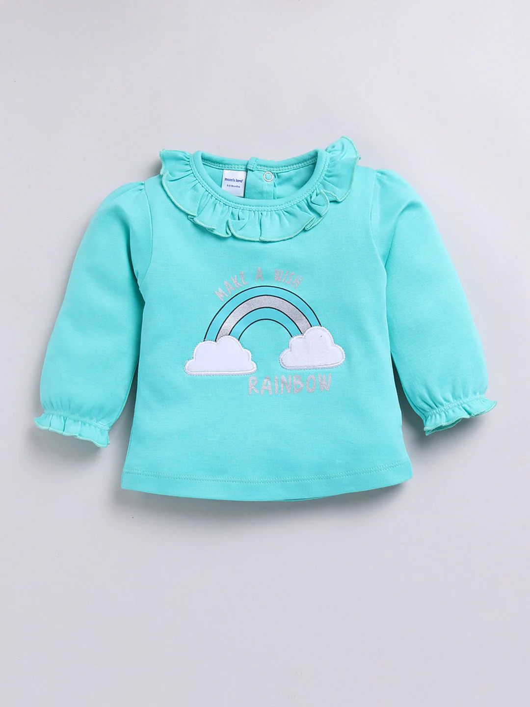 Moms Love Infant Girls Pure Cotton Printed Puffed Sleeves Top with Trousers - Image 5