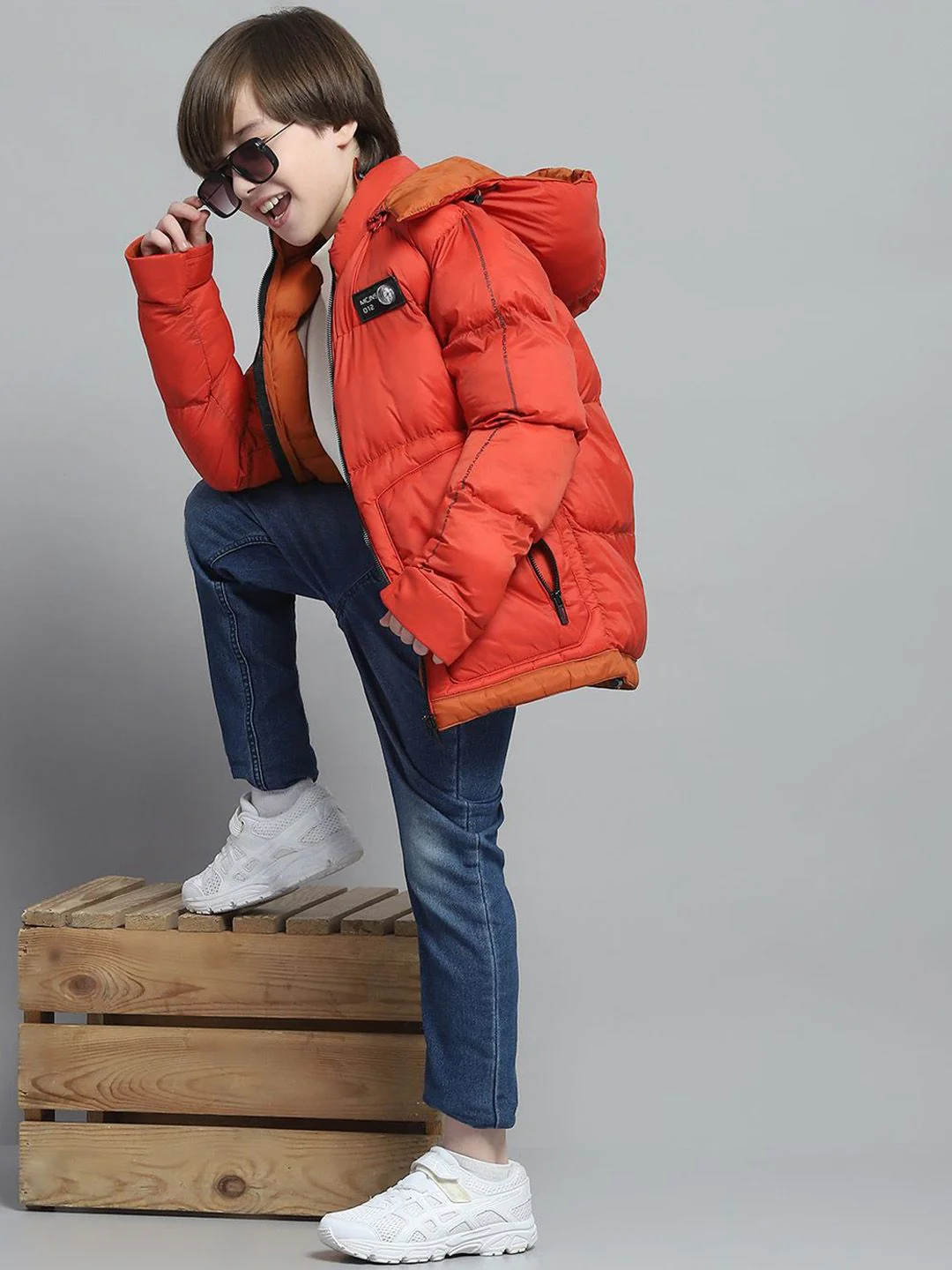 Monte Carlo Boys Hooded Solid Casual Lightweight Puffer Jacket - Image 6