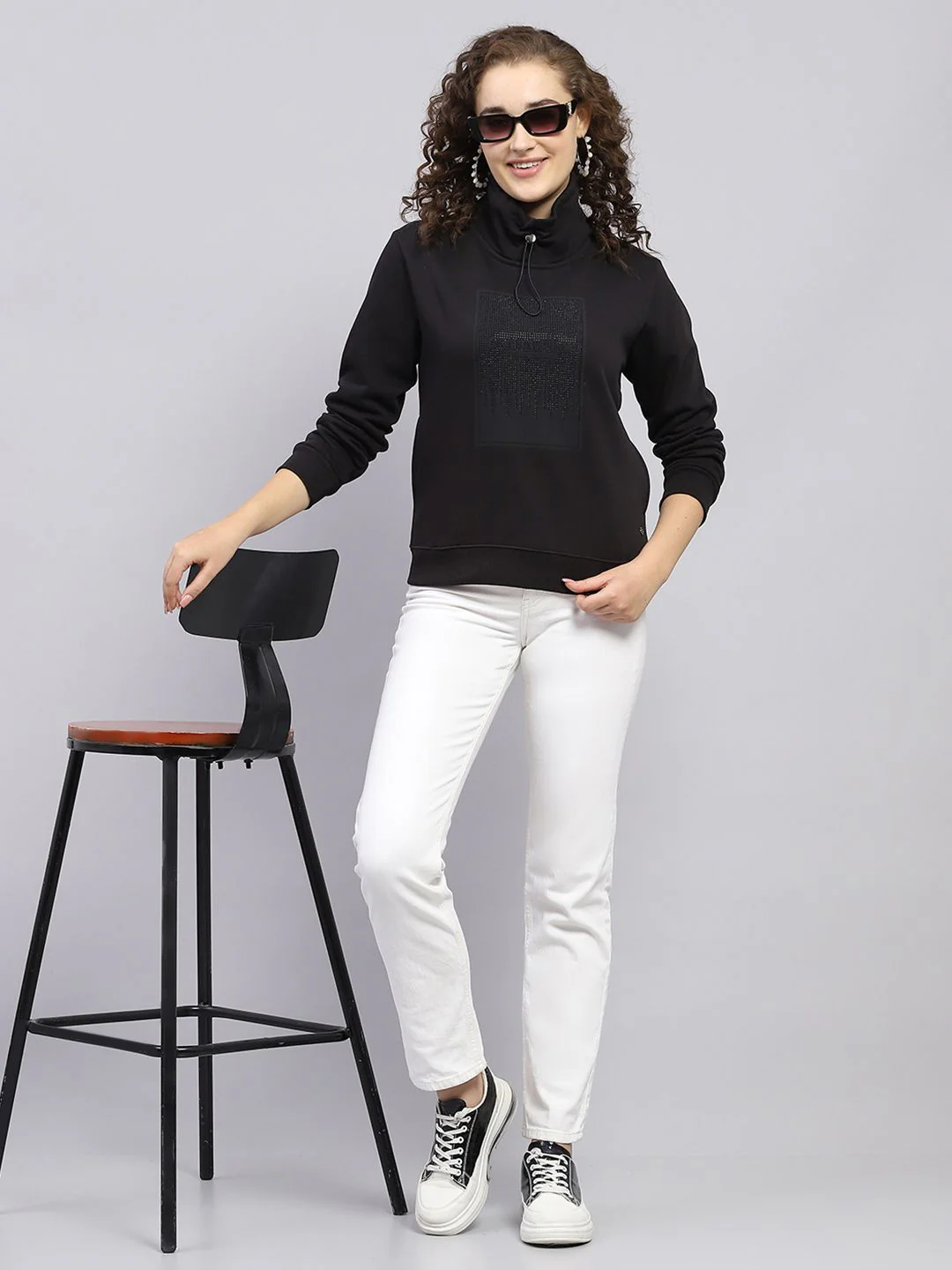 Monte Carlo High Neck Embellished Sweatshirt - Image 4
