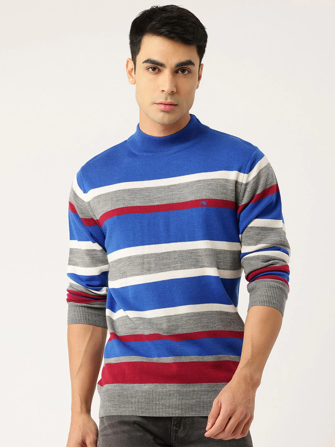 Monte Carlo High Neck Striped Pullover - Image 3