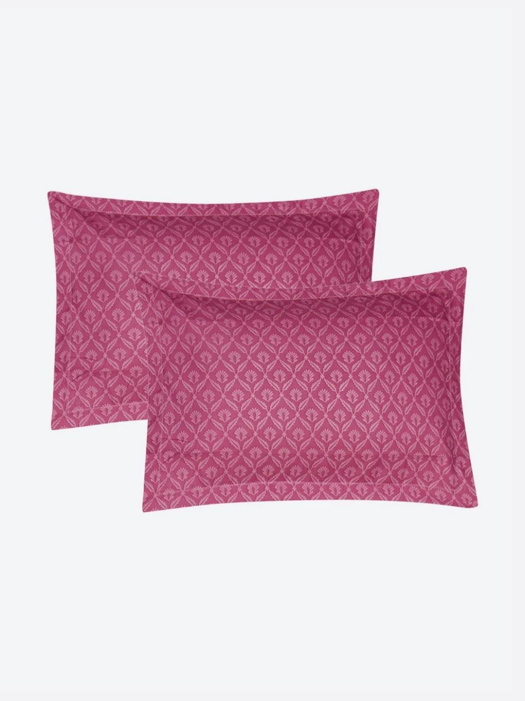 Monte Carlo Magenta & Bronze-Toned Floral Printed 144 TC King Bedsheet Set 1.85 m x 1.95 m - Image 5