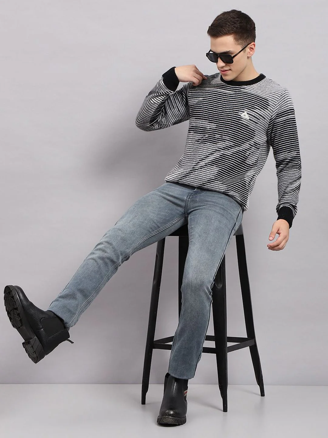 Monte Carlo Men Cable Knit Woollen Pullover - Image 6