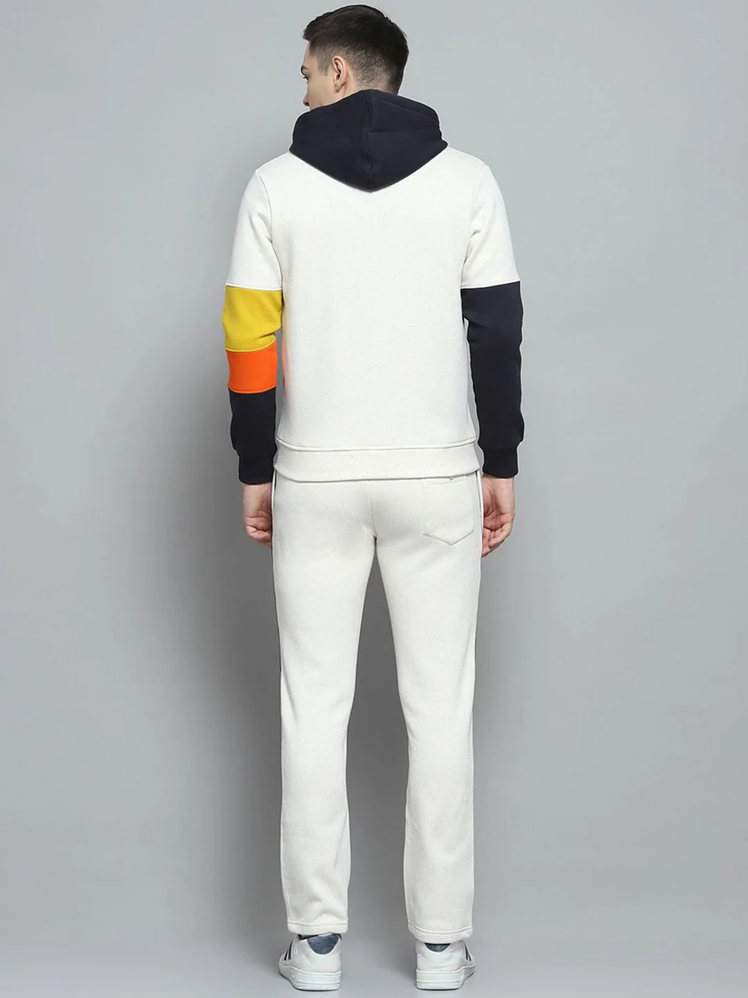 Monte Carlo Men Colourblocked Mid-Rise Hooded Tracksuit - Image 4