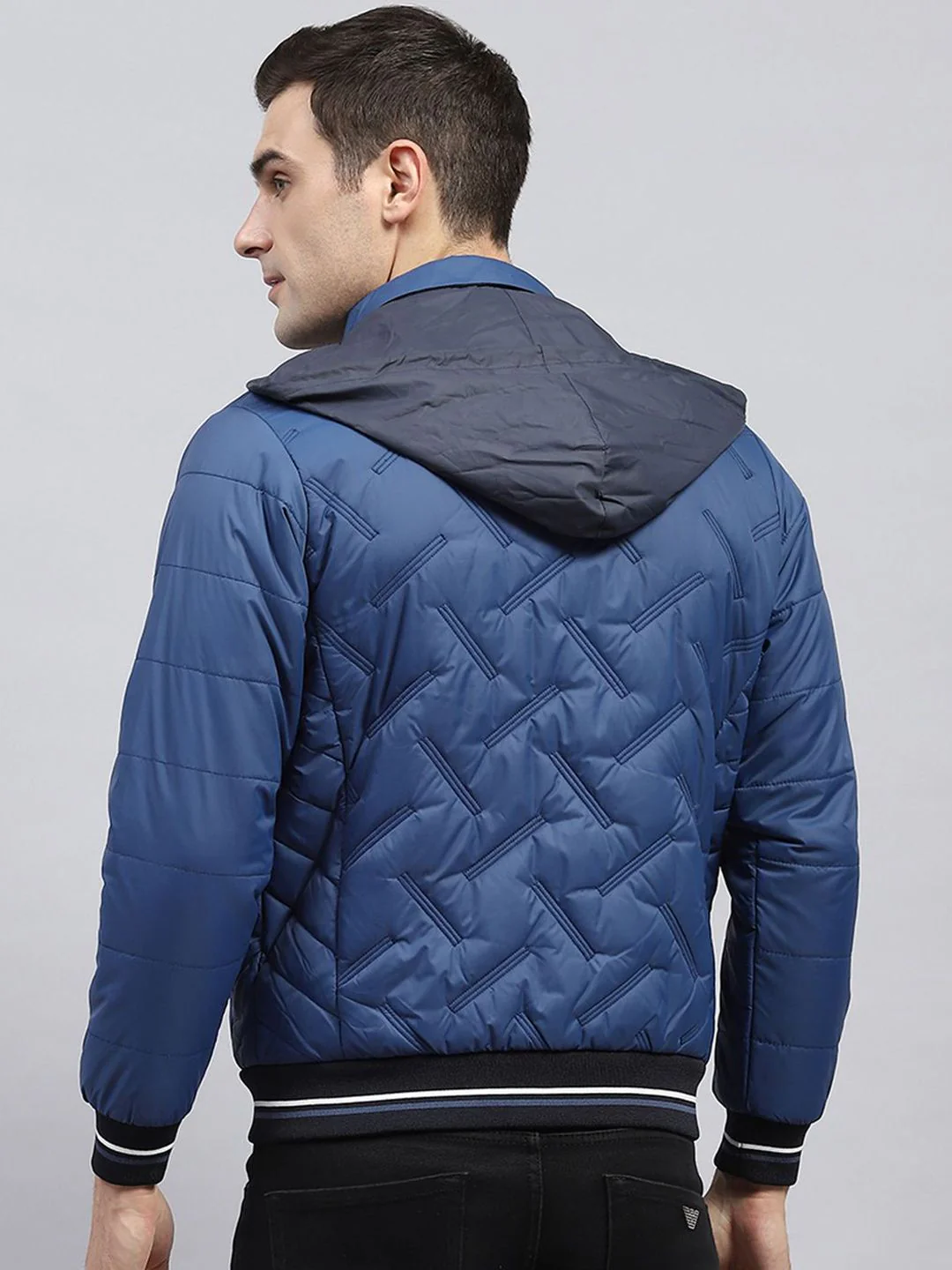 Monte Carlo Men Hooded Solid Casual Padded Jacket - Image 6