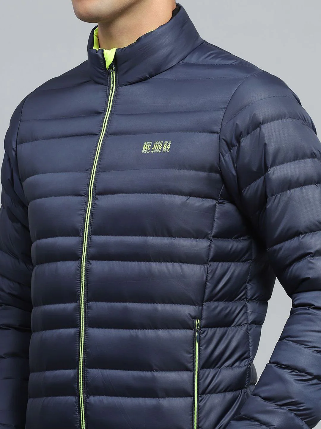 Monte Carlo Men Mock Collar Solid Casual Puffer Jacket - Image 2