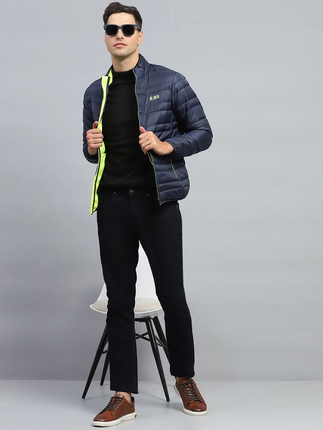 Monte Carlo Men Mock Collar Solid Casual Puffer Jacket - Image 6